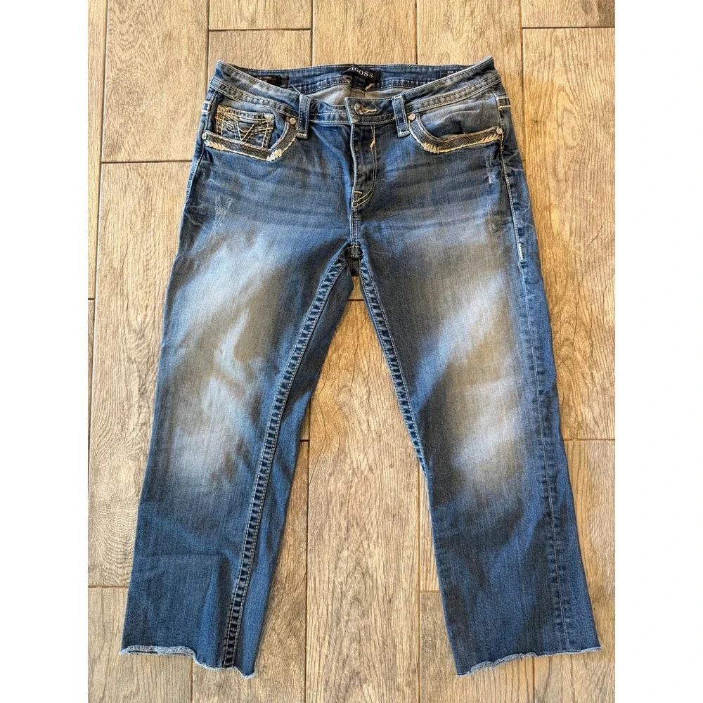 Vigoss Denim Capri Jeans New York Capris Cropped W32 L22 Classic 32 x 22 Cropped - Picture 2 of 13